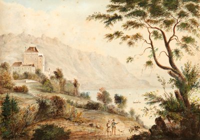 The Castle of Chatelard by Joseph Eugène Desvernois